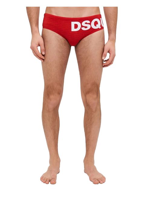 Costume Dsquared2 uomo D7B2E5940613 rosso monogramm DSQUARED2 SWIMWEAR | Costumi | D7B2E5940613